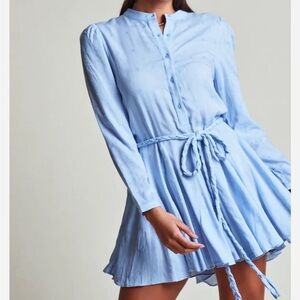 The Shirt Rochelle Behrens Jenica Dress XS Sky Blue NWOT